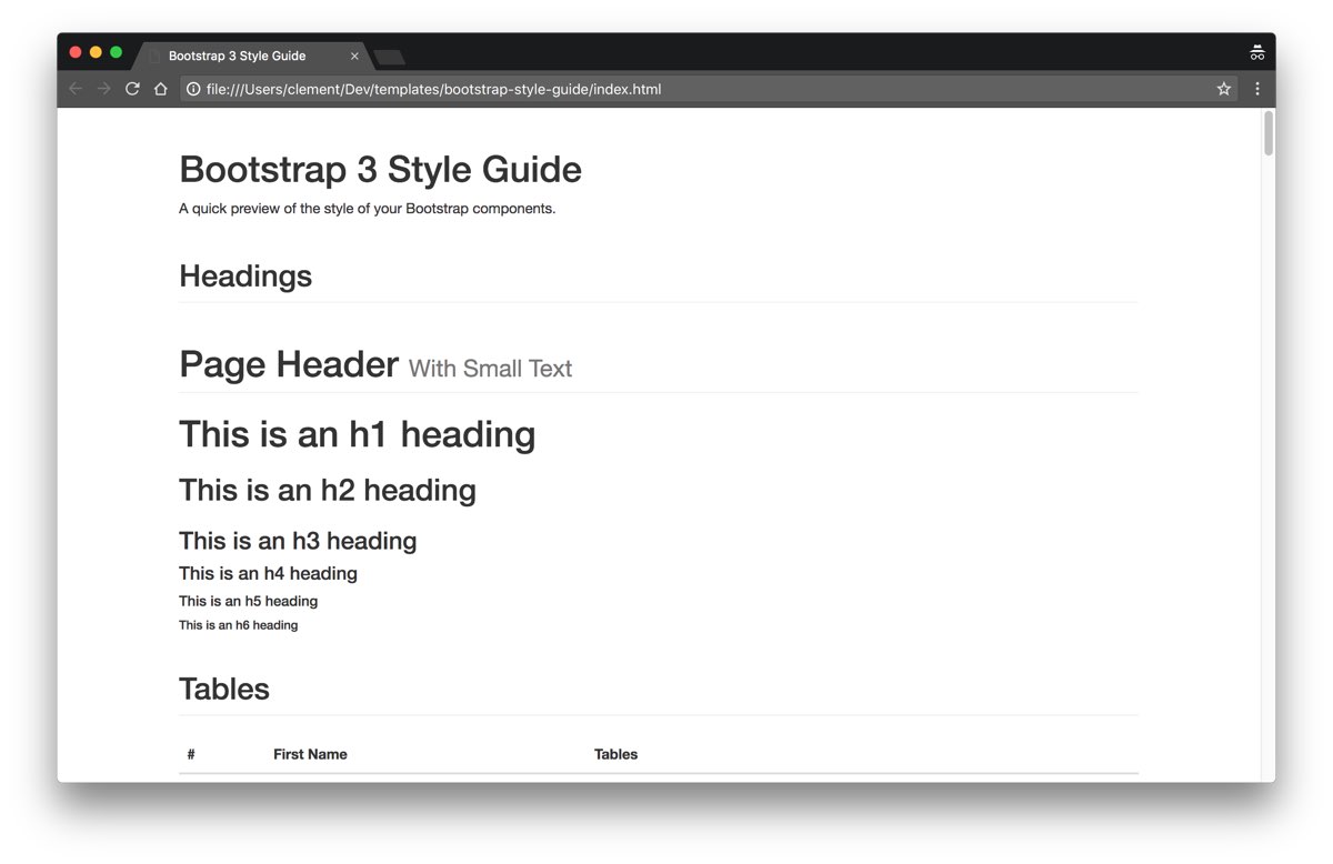 Bootstrap 3 style guide