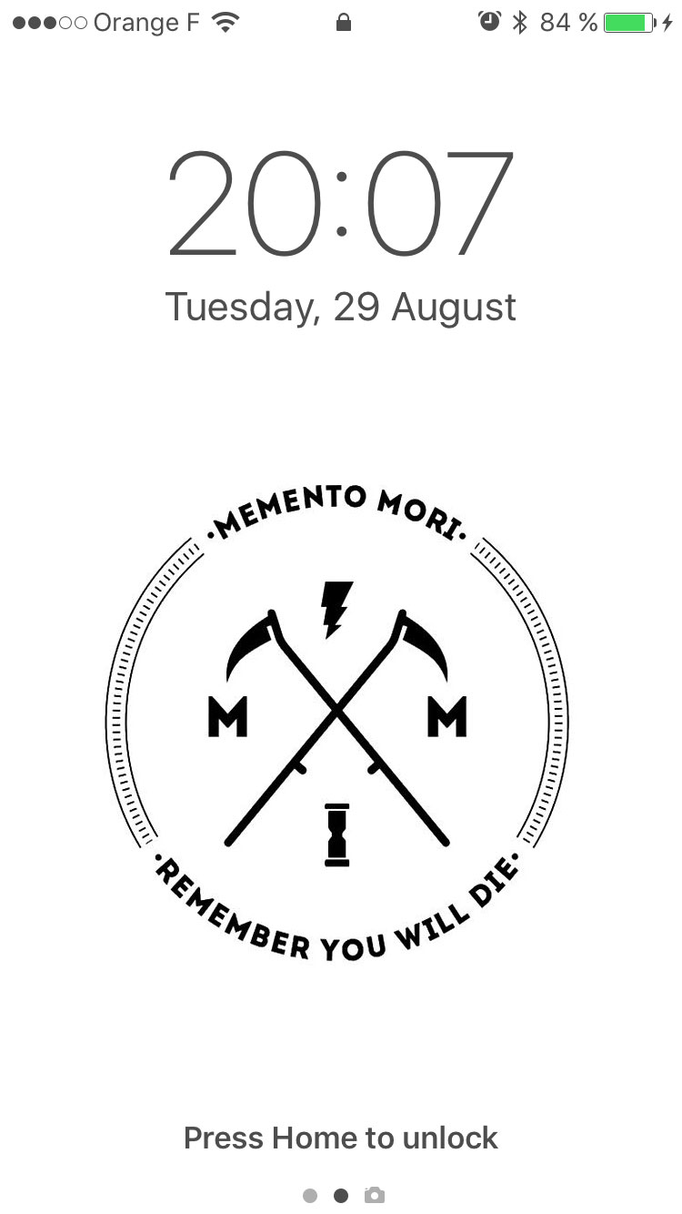 Mememto Mori iPhone screenshot