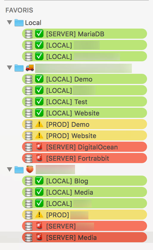 Sequel Pro favorites